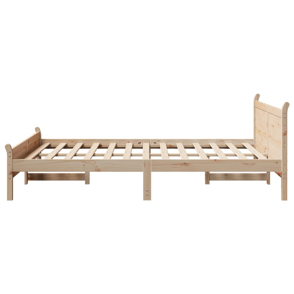 Cadre de lit sans matelas 140x200 cm bois massif de pin