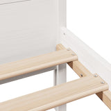 Bed frame without mattress white 140x200 cm solid pine wood