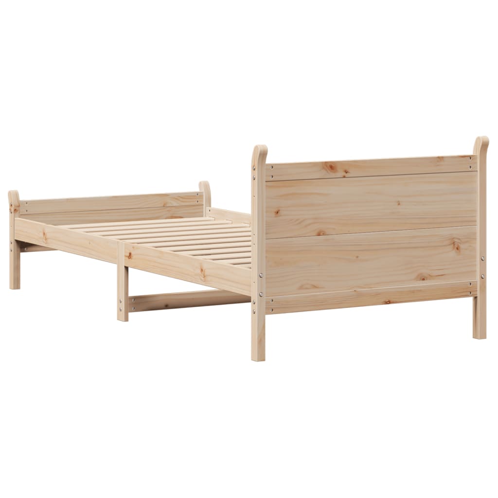 Cadre de lit sans matelas 100x200 cm bois massif de pin