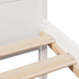 Bed frame without mattress white 100x200 cm solid pine wood