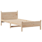 Cadre de lit sans matelas 90x200 cm bois de pin massif