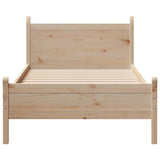 Bed frame without mattress 90x200 cm solid pine wood