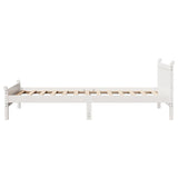 Cadre de lit sans matelas blanc 90x200 cm bois de pin massif