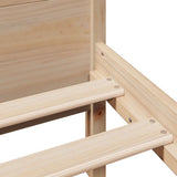 Bed frame without mattress 140x190 cm solid pine wood