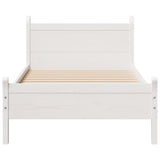 Cadre de lit sans matelas blanc 90x190 cm bois de pin massif