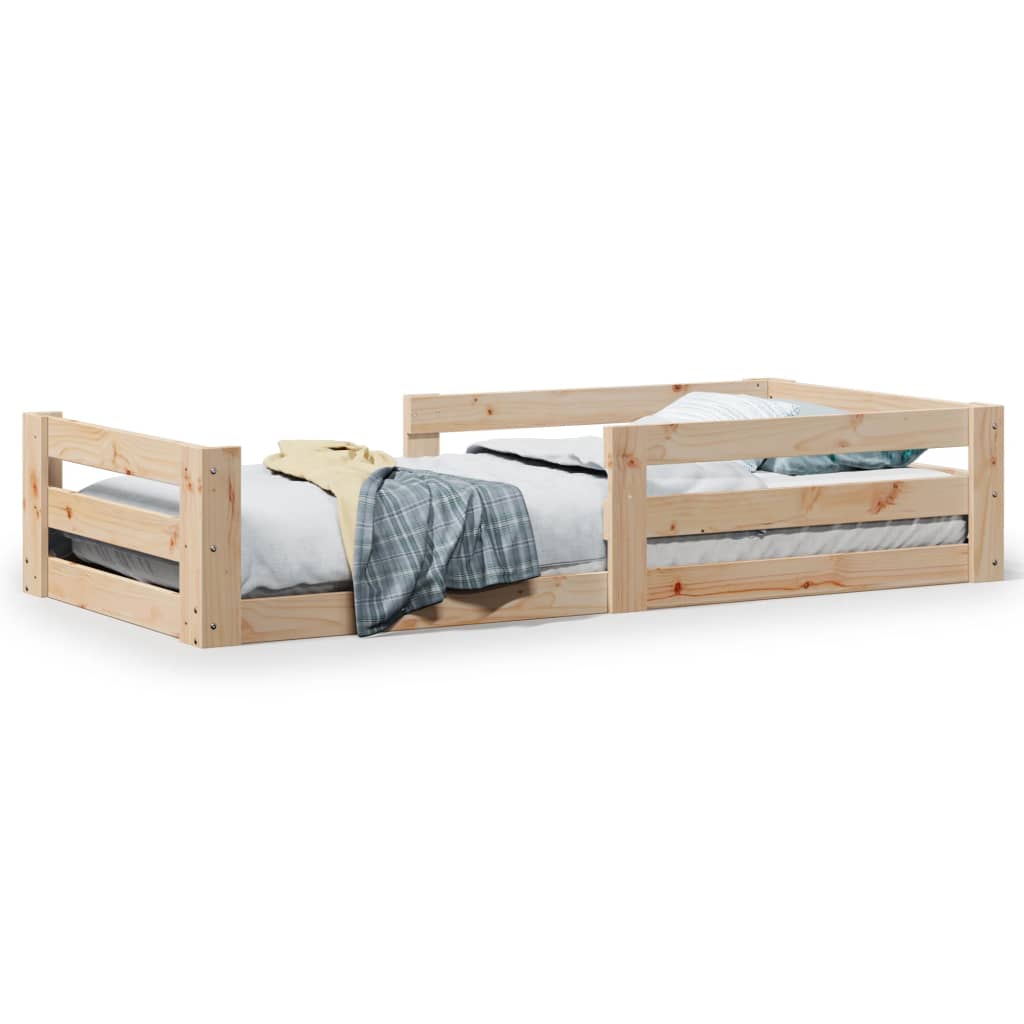 Cadre de lit sans matelas 80x200 cm bois massif de pin