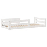 Bed frame without mattress white 80x200 cm solid pine wood