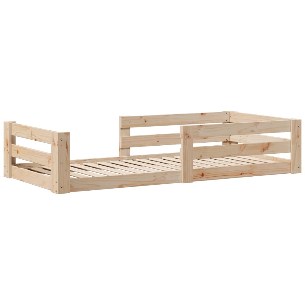 Bed frame without mattress 90x200 cm solid pine wood