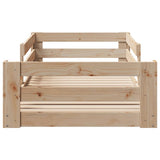 Bed frame without mattress 90x200 cm solid pine wood