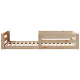 Bed frame without mattress 90x200 cm solid pine wood