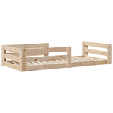 Bed frame without mattress 90x200 cm solid pine wood