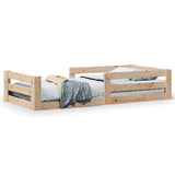 Bed frame without mattress 70x140 cm solid pine wood