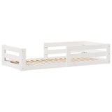 Cadre de lit sans matelas blanc 70x140 cm bois de pin massif