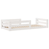 Cadre de lit sans matelas blanc 90x190 cm bois de pin massif