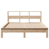 Bookcase bed without mattress 120x190 cm solid pine wood