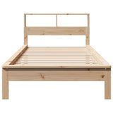 Lit bibliothèque sans matelas 90x190 cm bois de pin massif