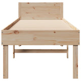 Cadre de lit sans matelas 75x190 cm bois de pin massif