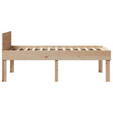 Cadre de lit sans matelas 75x190 cm bois de pin massif