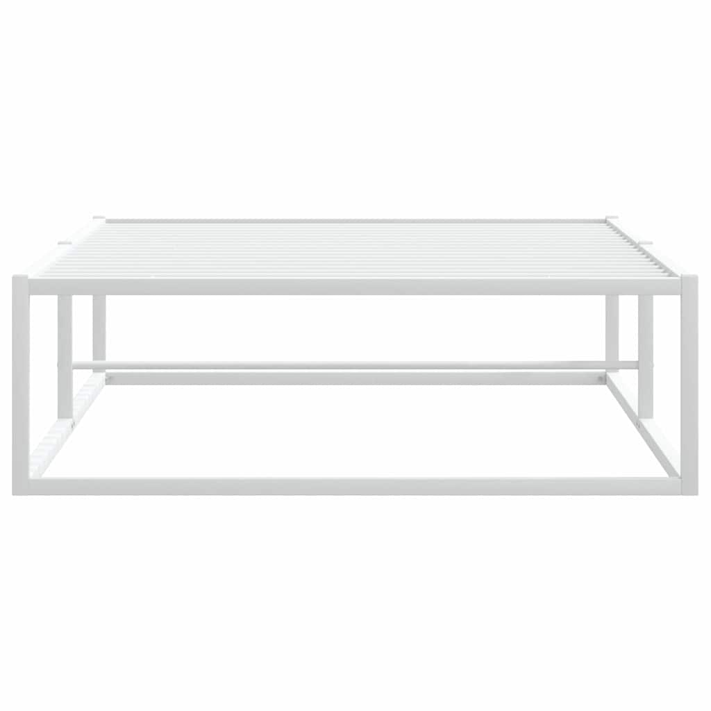 Cadre de lit sans matelas blanc 90x200 cm métal