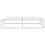 Bed frame without mattress white 160x200 cm metal