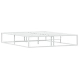 Bed frame without mattress white 160x200 cm metal