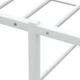 Bed frame without mattress white 160x200 cm metal