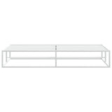 Bed frame without mattress white 200x200 cm metal