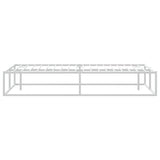 Bed frame without mattress white 200x200 cm metal