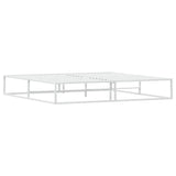 Bed frame without mattress white 200x200 cm metal