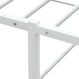 Bed frame without mattress white 200x200 cm metal