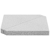 Plaques de poids de parasol 2 pcs triangulaire granit gris 14kg