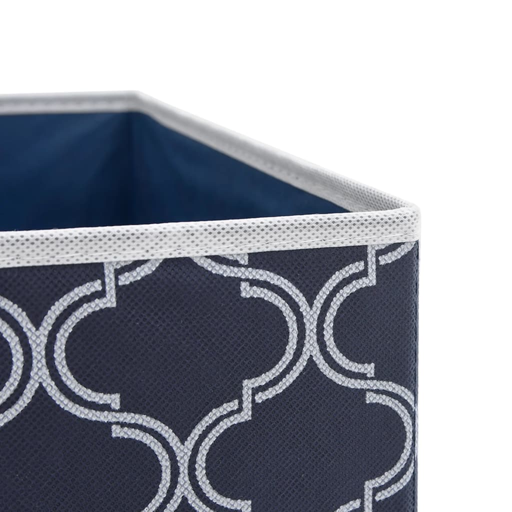 Boîtes de rangement pliables 4pcs bleu 32x32x32cm tissu intissé