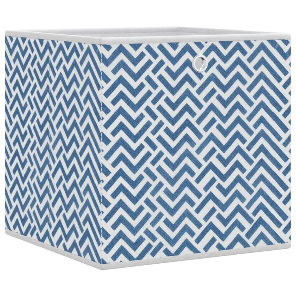 Boîtes de rangement pliables 4pcs bleu 32x32x32cm tissu intissé