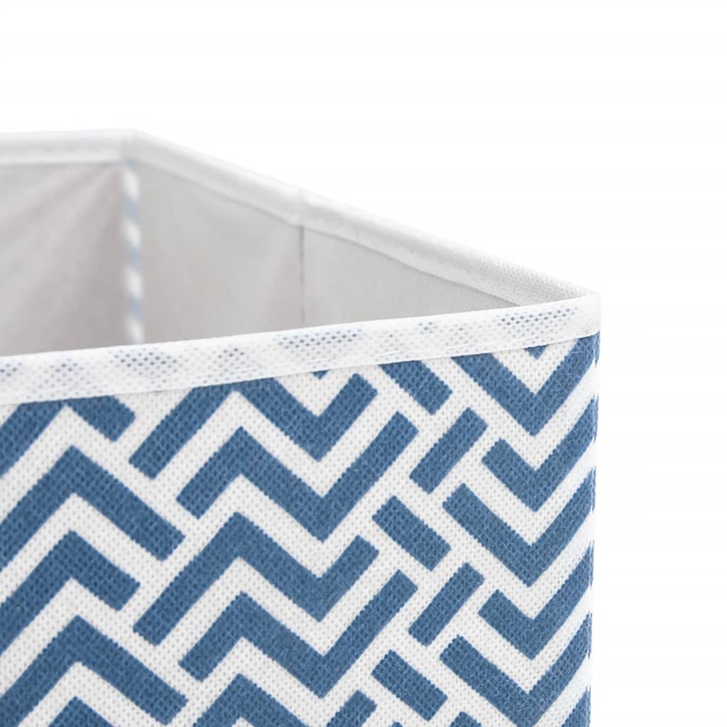 Boîtes de rangement pliables 4pcs bleu 32x32x32cm tissu intissé