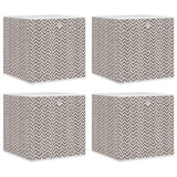 Boîtes de rangement pliables 4 pcs 32x32x32 cm tissu intissé