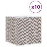 Foldable storage boxes 10 pcs 32x32x32 cm non-woven fabric