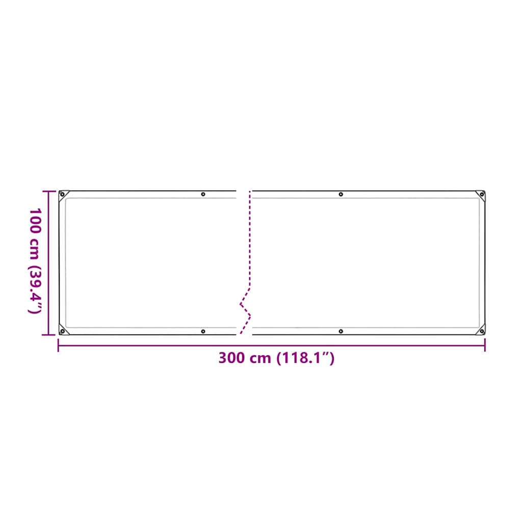 Housse de protection plantes avec œillets 1x3 m polyéthylène