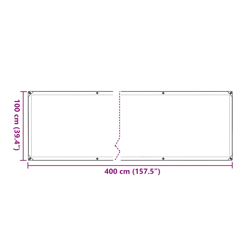 Housse de protection plantes avec œillets 1x4 m polyéthylène