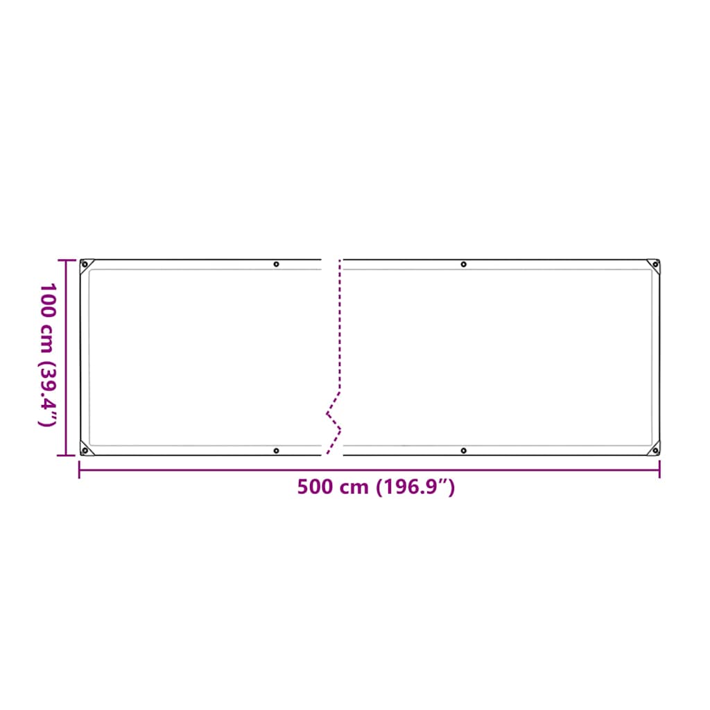 Housse de protection plantes avec œillets 1x5 m polyéthylène