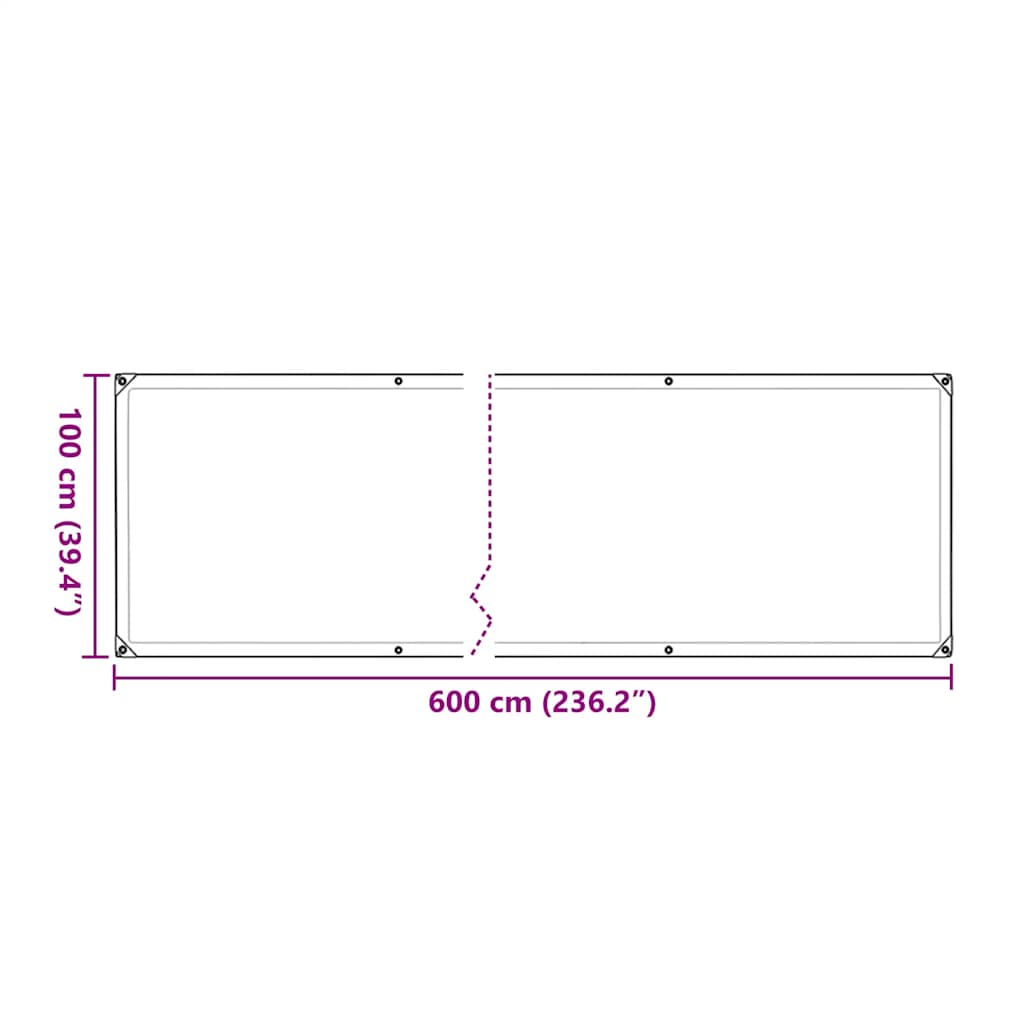 Housse de protection plantes avec œillets 1x6 m polyéthylène