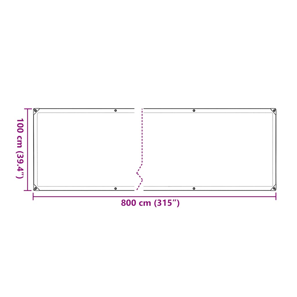 Housse de protection plantes avec œillets 1x8 m polyéthylène