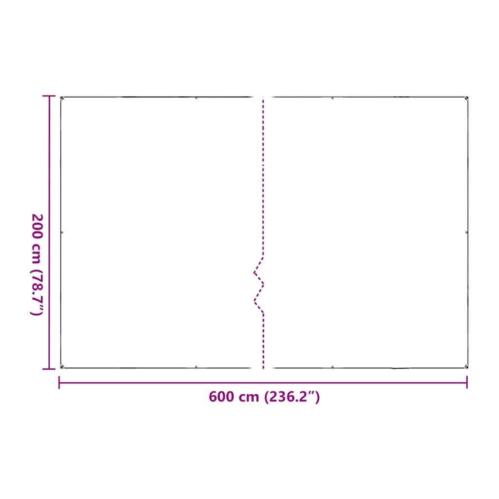 Housse de protection plantes avec œillets 2x6 m polyéthylène