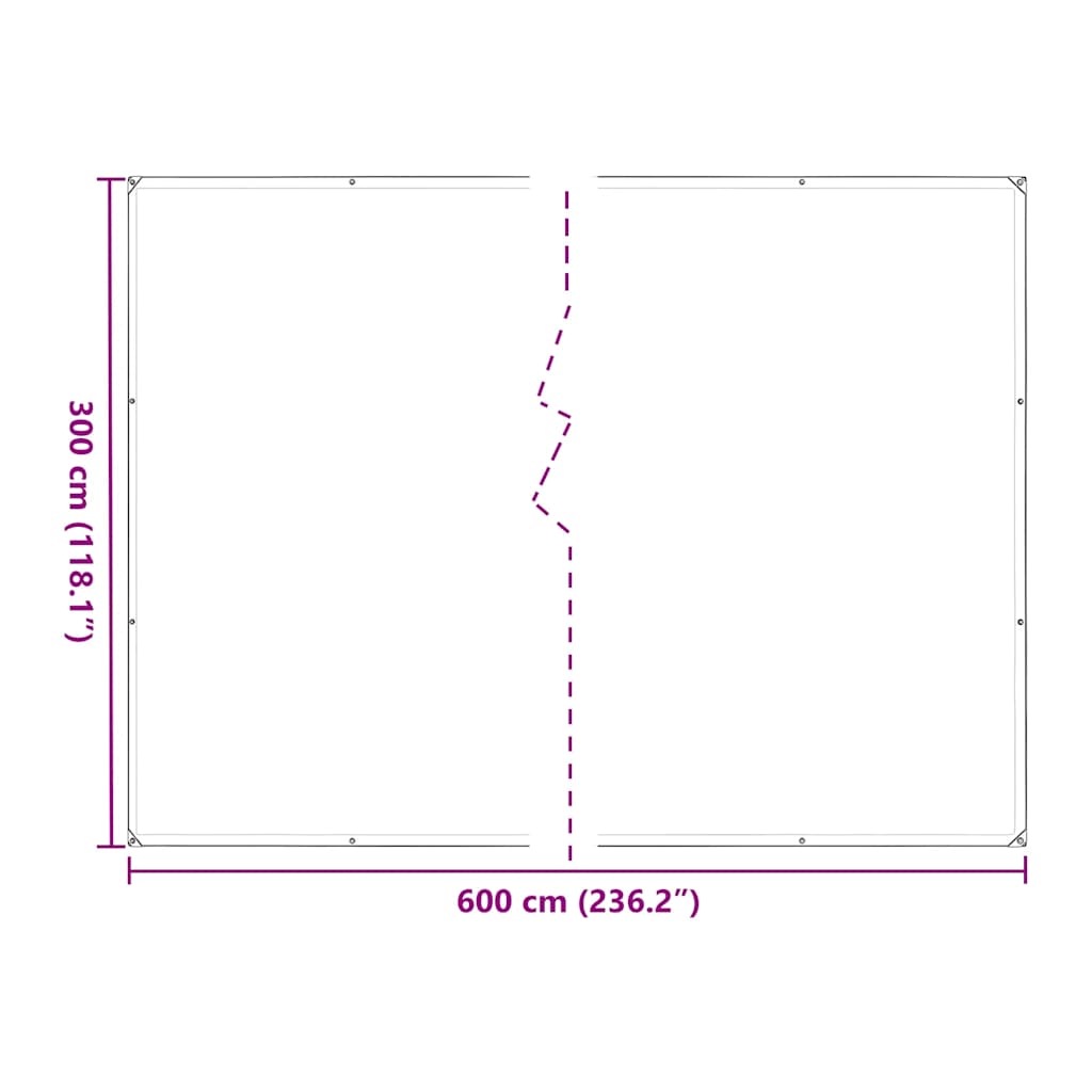 Housse de protection plantes avec œillets 3x6 m polyéthylène