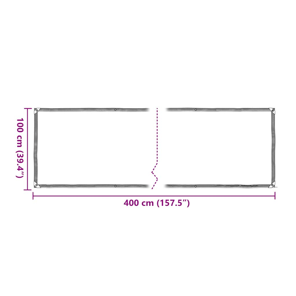 Housse de protection plantes avec œillets 1x4 m polyéthylène