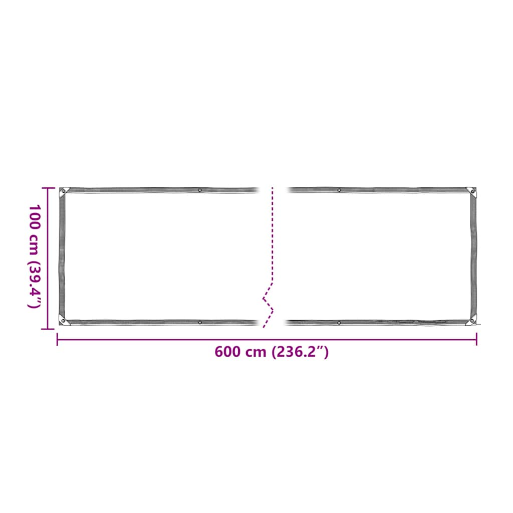 Housse de protection plantes avec œillets 1x6 m polyéthylène