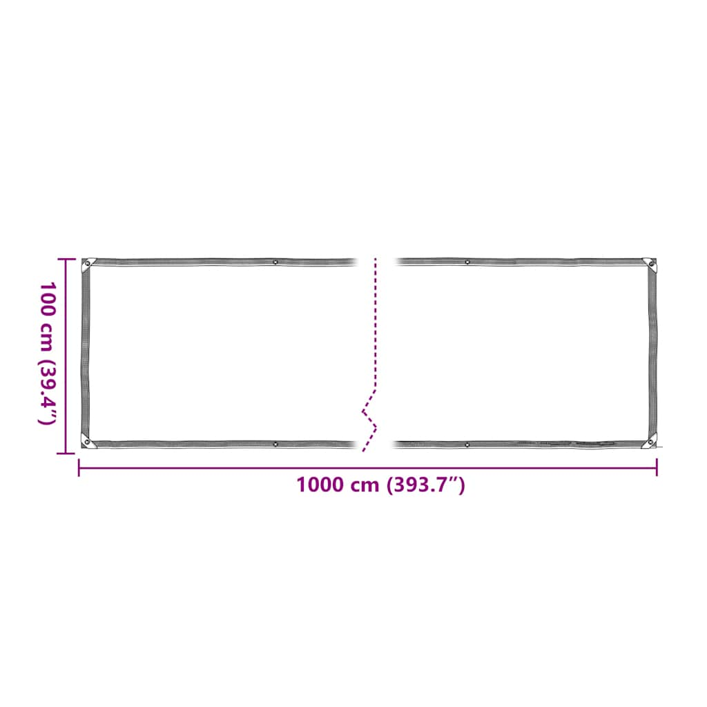 Housse de protection plantes avec œillets 1x10 m polyéthylène