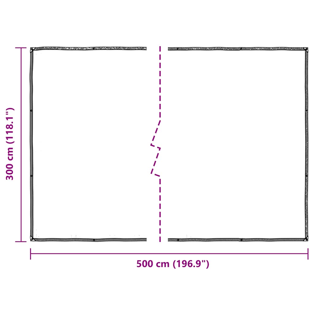 Housse de protection plantes avec œillets 3x5 m polyéthylène