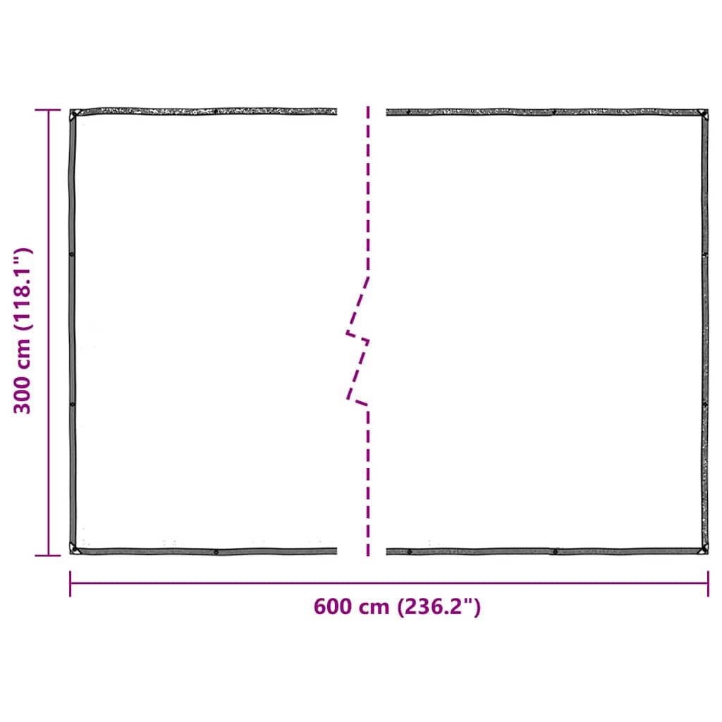 Housse de protection plantes avec œillets 3x6 m polyéthylène