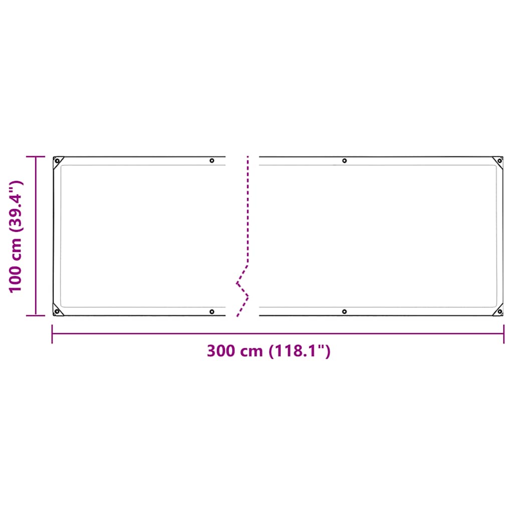 Couverture végétale avec œillets 1x3 m PVC