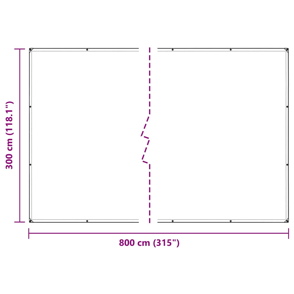 Plant cover with eyelets 3x8 m PVC